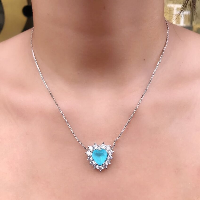 Colar Coração TITANIC Cravejado com Zircônias