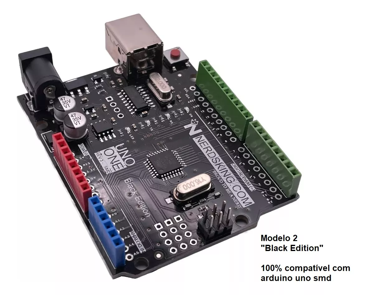 Placa CompatÃvel Com Arduino Uno Atmega328 Smd + Cabo Usb - Imagem 2